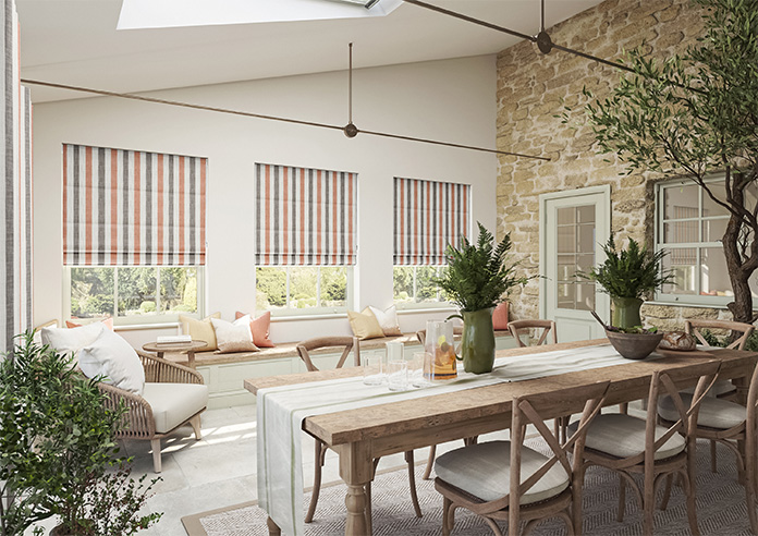 Abilene Stripe, Rust - Roman Blind - Image 6